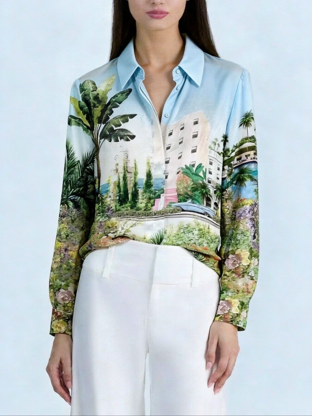 Alice and Olivia Willa Silk Shirt